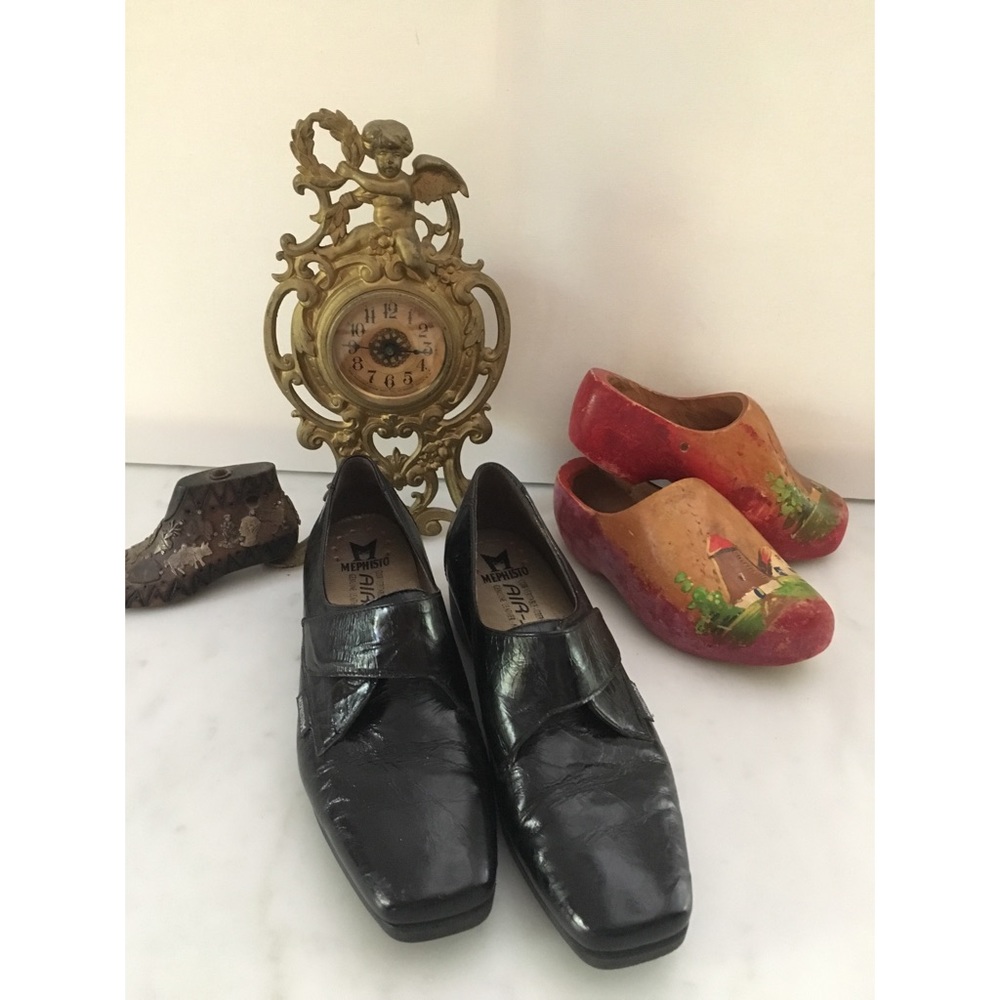 🌴Mephisto Air Jet Black Leather Portugal 🌴